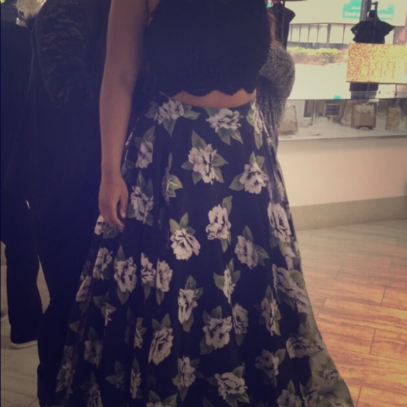 Jovani floral two piece dress